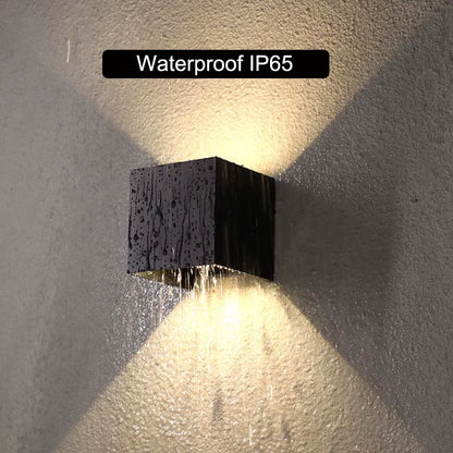 Modern Outdoor Waterproof Wall Lamp Square White Black Gray Aluminum Exterior Wall Lamp Outdoor Garage Porch Wall Light Fixtures