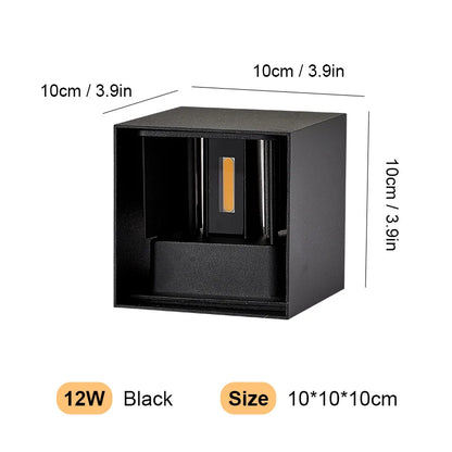 Aluminum LED Wall Lamp Outdoor Waterproof IP65 Interior Wall Light 12W24W Porch Garden Lights Living Room Street Stairs Lighting