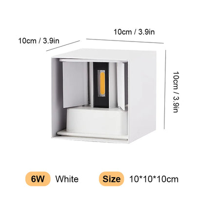 Aluminum LED Wall Lamp Outdoor Waterproof IP65 Interior Wall Light 12W24W Porch Garden Lights Living Room Street Stairs Lighting