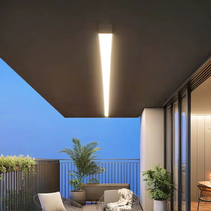 Modern Waterproof Outdoor Long Strip LED Wall Light IP65 Wrought Iron Wall Light Garden Porch Wall Light 110V 220V Lighting