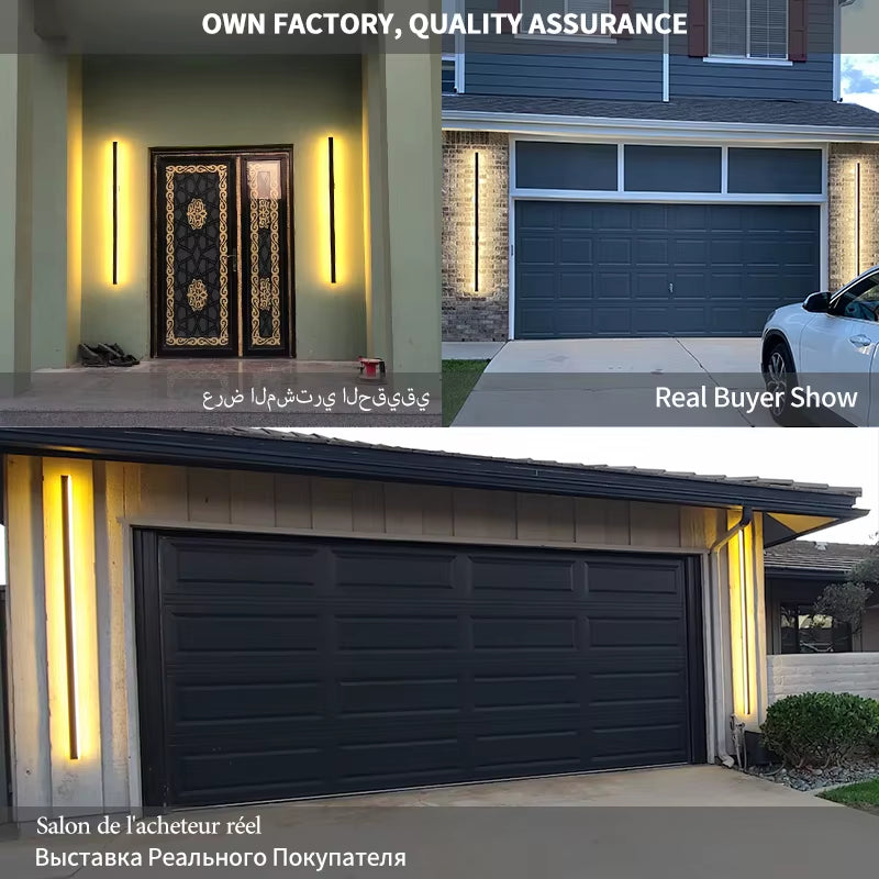 Outdoor Wall Light Garage Door Garden Decoration Porch Lamp Front Door Decor Lights IP65 Waterproof Anti-Water Wall Lighting
